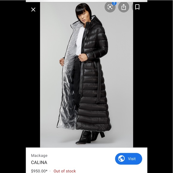 SOLD!!! Mackage Calina Maxi Down Puffer Coat - Picture 2 of 4